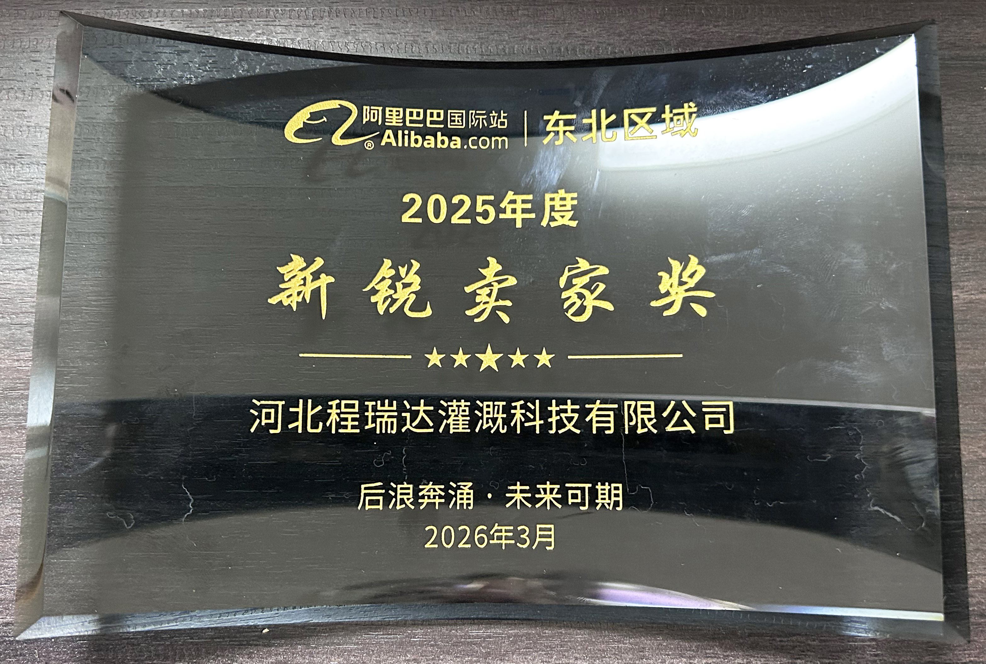 西城程瑞达灌溉 | 荣获阿里国际站新锐卖家奖