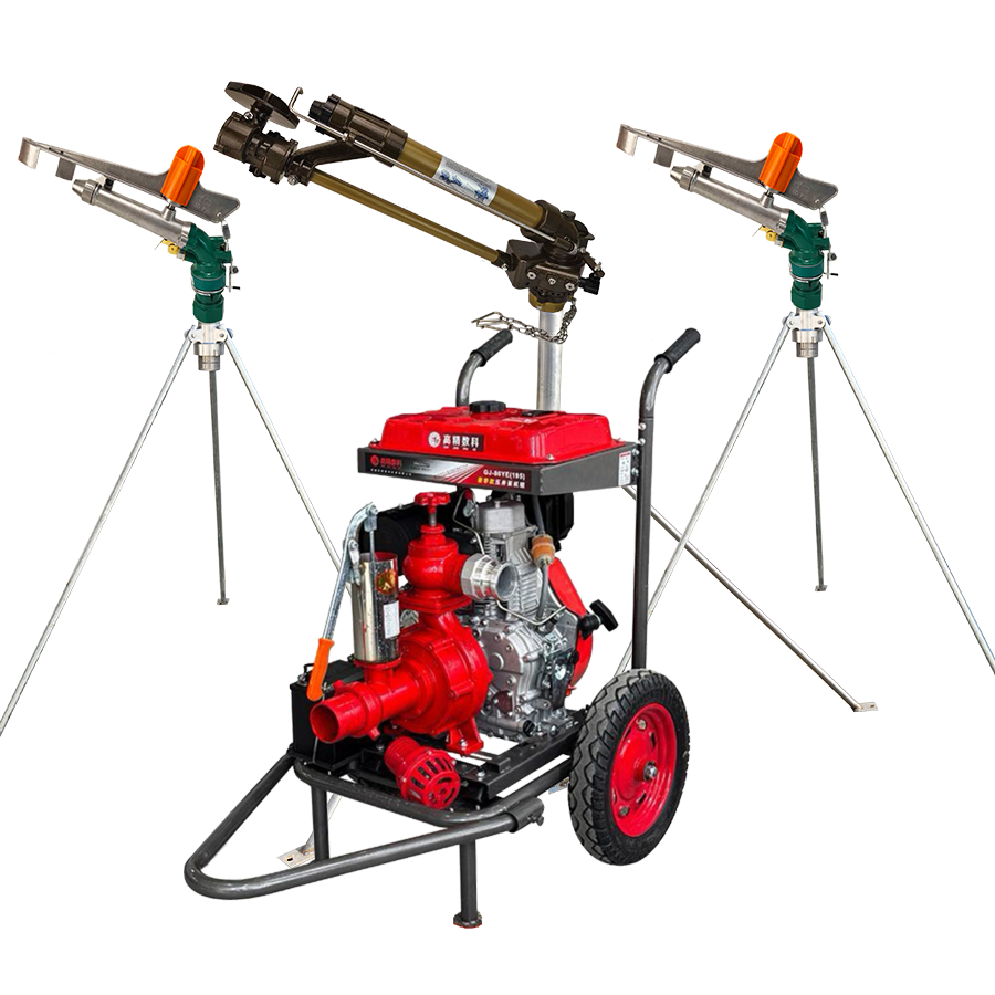 西城一体式灌溉机组 全套喷枪水带配齐 抗旱浇地神器